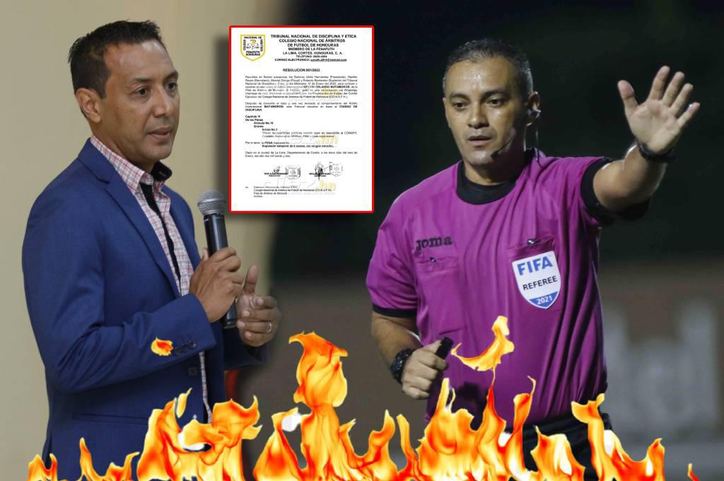 Melvin Matamoros reacciona tras su expulsión del arbitraje: “Al presidente le acusaron de soborno y no pasó nada”