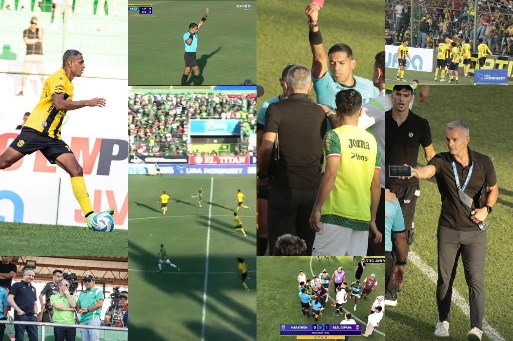 El doble error que afectó a Marathón, el penal que le dieron al Real España y Lavallén explota contra el árbitro