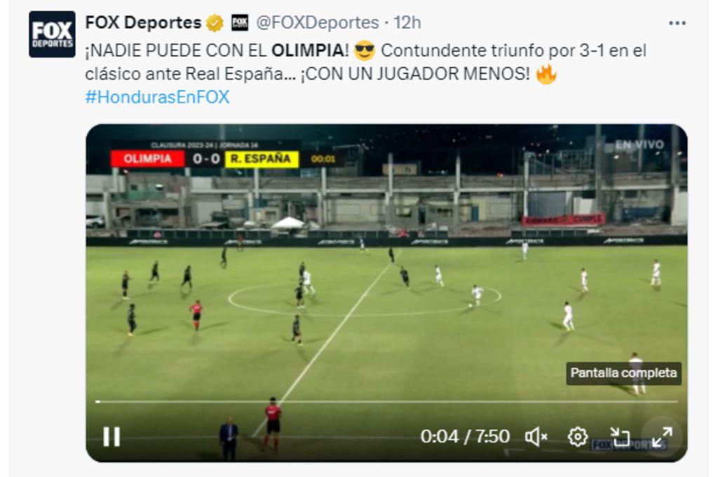 Prensa hondureña se “rinde” ante el Olimpia tras vencer al Real España y ampliar su racha de invicto en la Liga Nacional