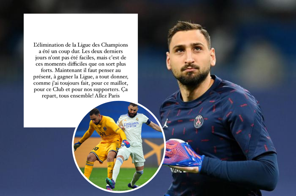 Donnarumma rompe el silencio y envía dura carta luego de su error contra Real Madrid: “Fue un duro golpe, los días no son fáciles”