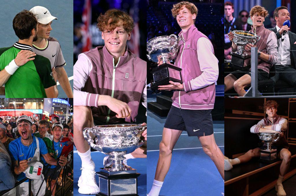 Italia se desborda por Sinner, el gesto ‘loco’ del campeón del Abierto de Australia y el mensaje especial a su padres