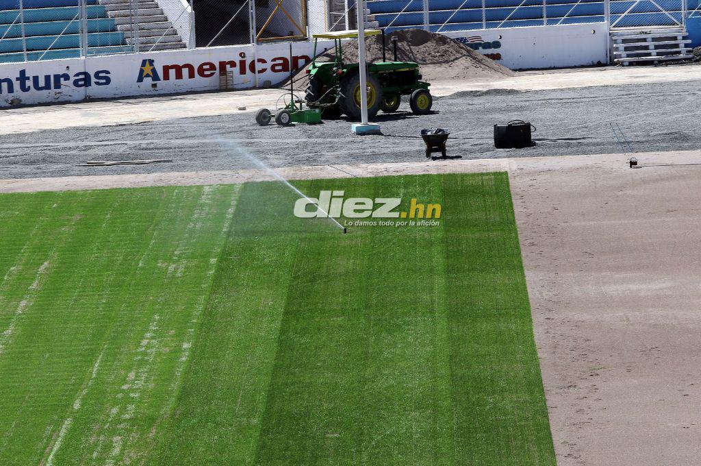 ¡Una belleza! Así luce el estadio Nacional Chelato Uclés con la implementación del césped sintético ¿Cuándo estará listo?