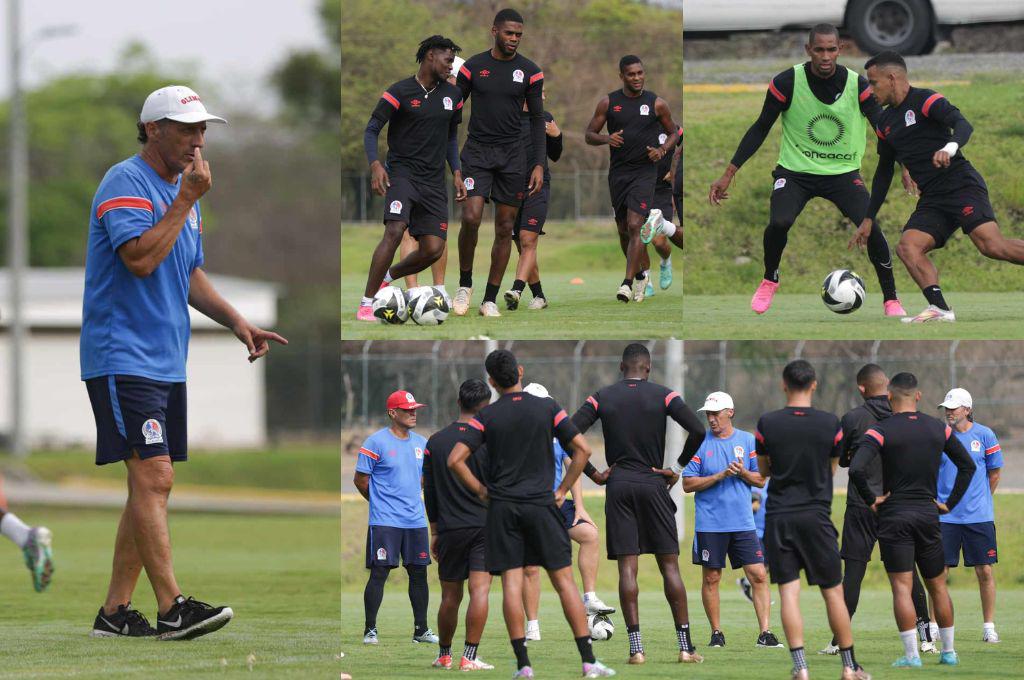 La última práctica de Olimpia antes de la final con Marathón: Troglio concentrado y el que entrenó por separado