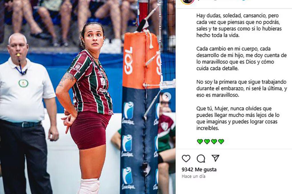 ¿Irresponsable? Jugó un partido de voleibol con cinco meses de embarazo y desata la polémica: “no puedo tirarme boca abajo”