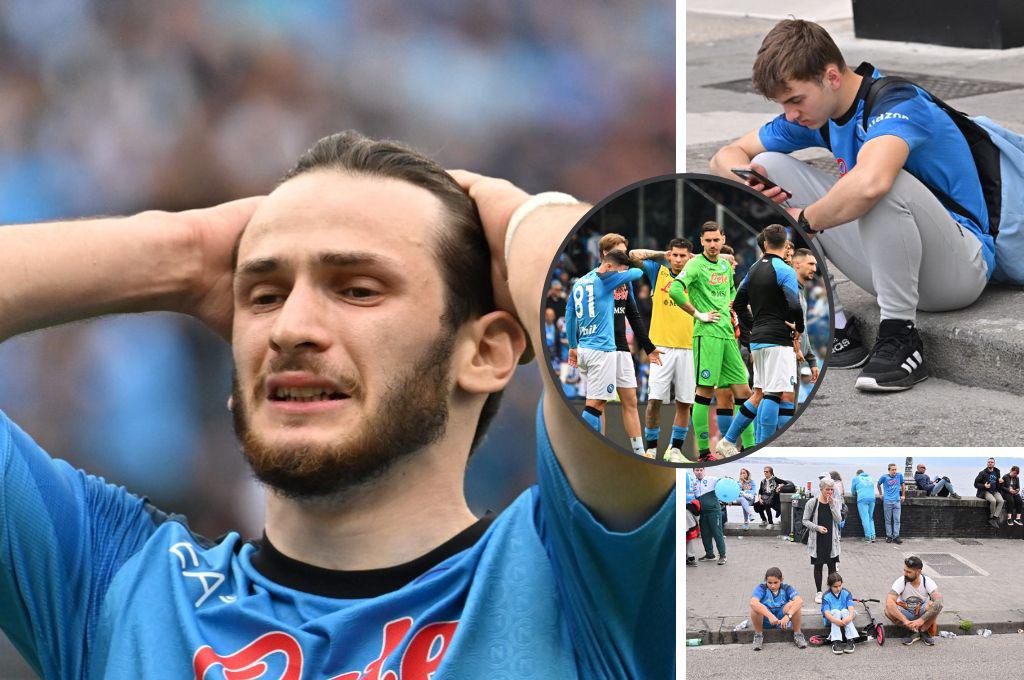 Se quedaron con la fiesta hecha: las duras fotos del día que Napoli falló en coronarse campeón de Italia; Osimhen llorando