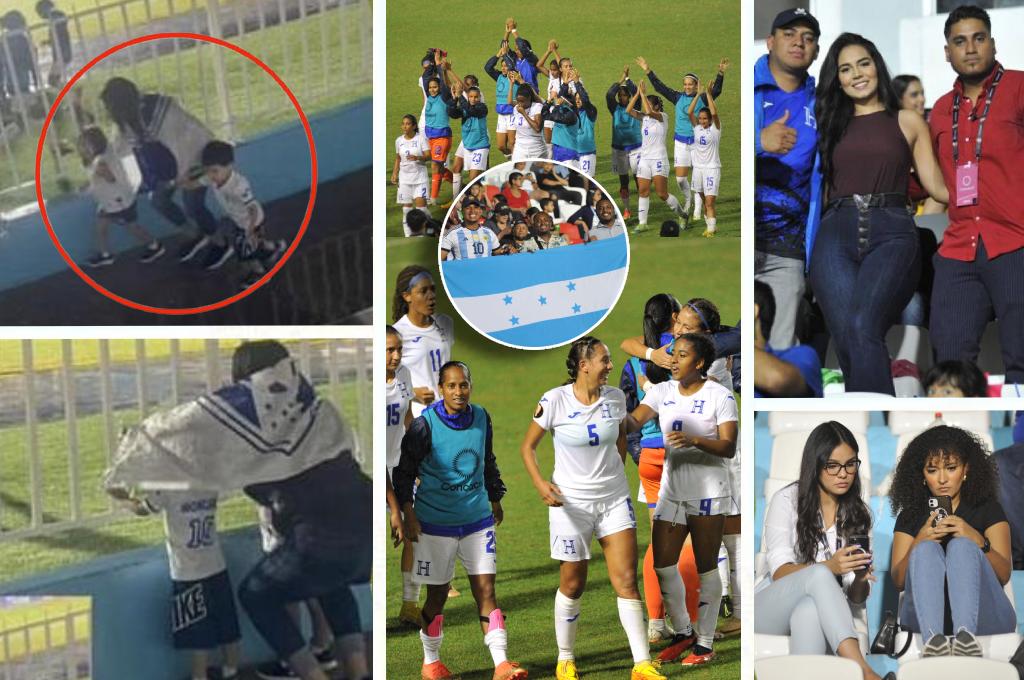 La futbolista que conmovió con sus hijos, jugador del Olimpia presente y belleza en el Honduras - Nicaragua