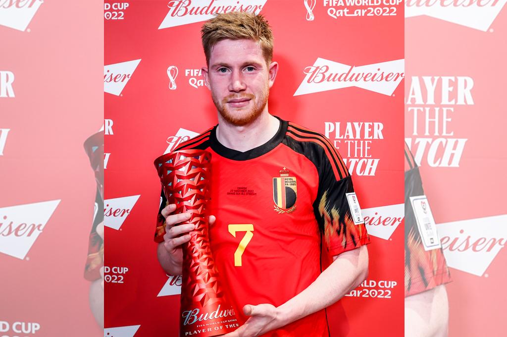 De Bruyne se sorprende al recibir el premio al ‘mejor jugador del partido’ del Bélgica-Canadá y hace reír con su declaración