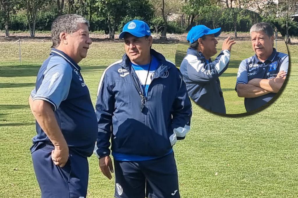 Bolillo Gómez continúa con su gira y visitó el entrenamiento de Motagua antes de comenzar el microciclo con la Selección de Honduras