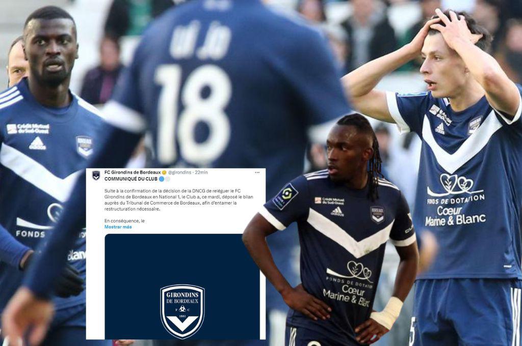 El comunicado oficial del Girondins de Burdeos tras perder su estatus de club profesional en Francia