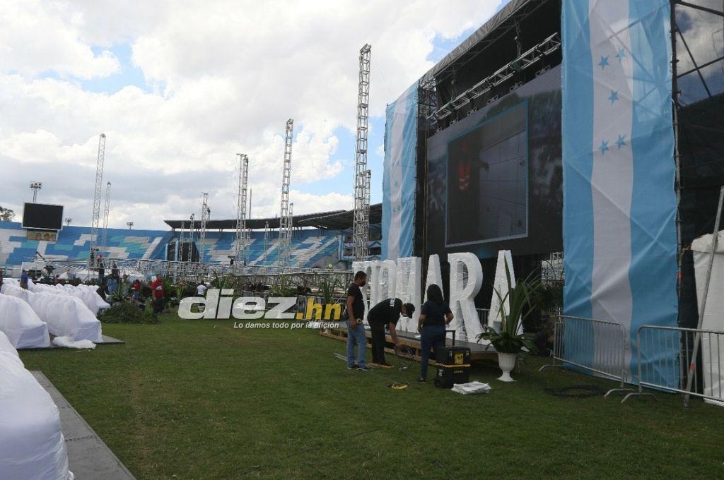 ¡Todo listo! Así luce el estadio Nacional de Tegucigalpa para la toma de posesión de Xiomara Castro
