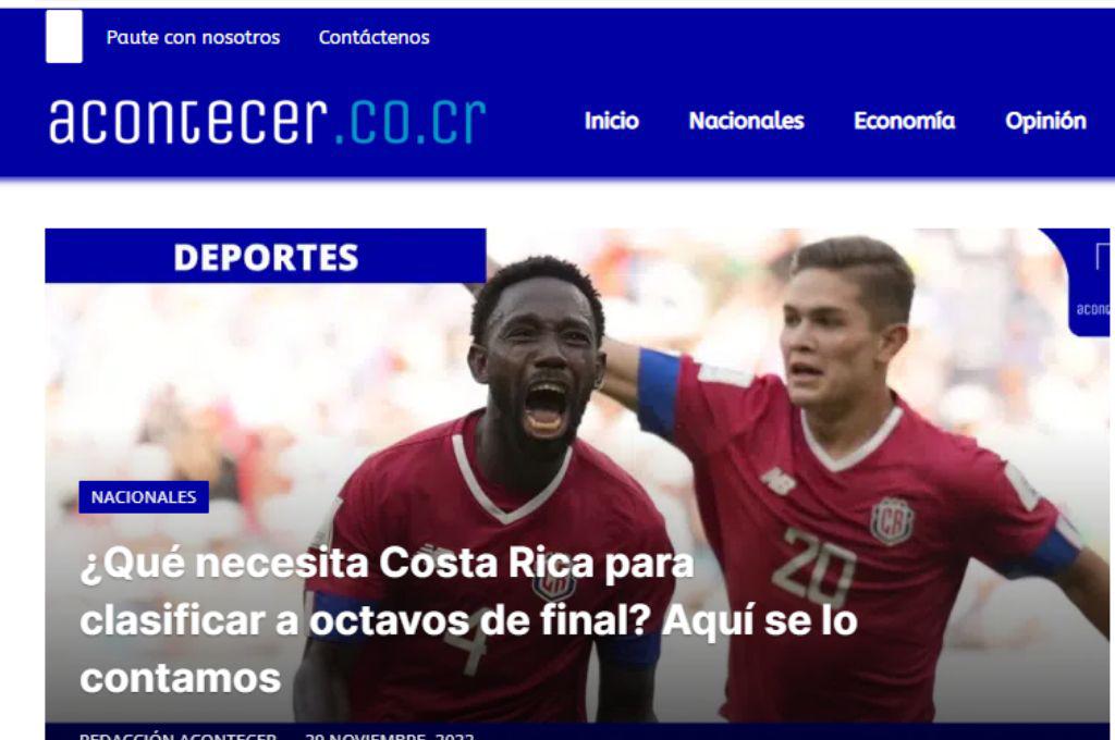 “Con las botas puestas” prensa de Costa Rica destaca presentación de su selección en el Mundial de Qatar
