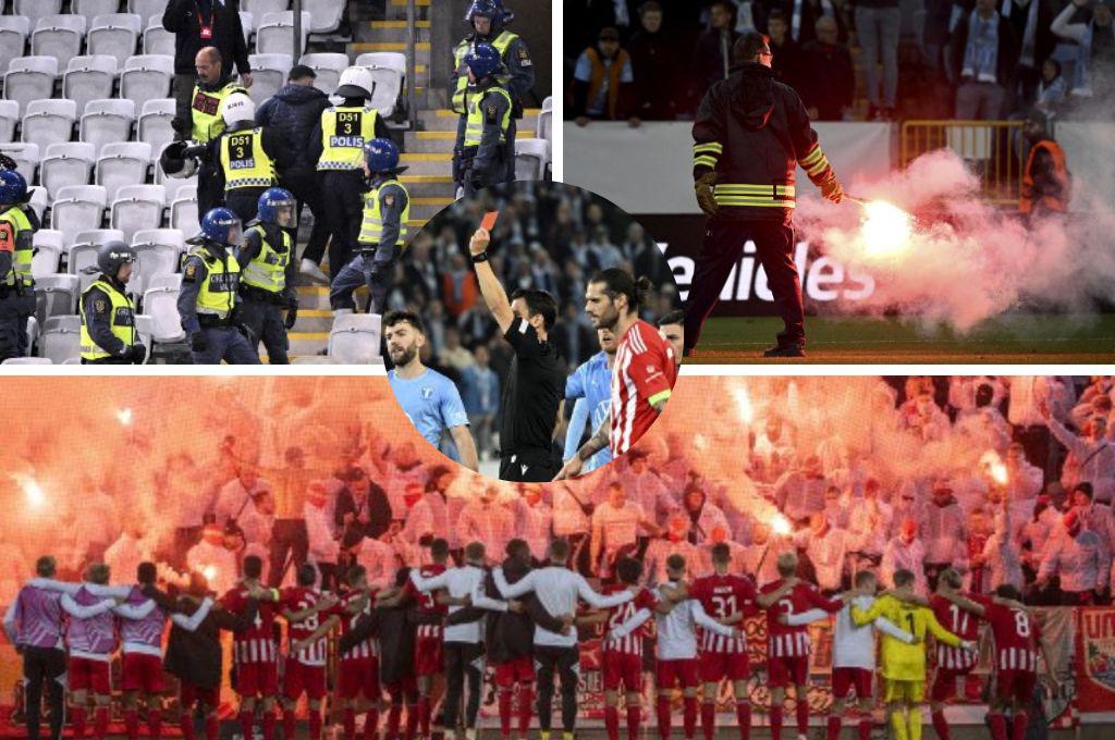 La Policía tuvo que intervenir en pelea de barristas, detenidos y expulsados en el Malmo y Unión Berlín por la Europa League