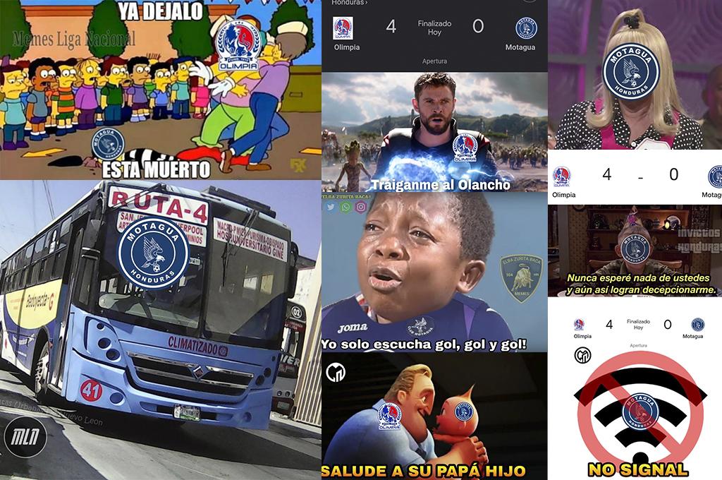 ¡Para reír! Los memes despedazan a Motagua por la paliza que sufrió ante Olimpia en el Morazán