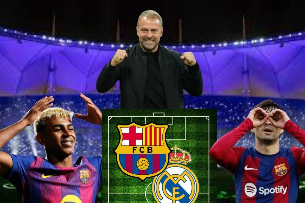 Flick sorprende en la final de la Supercopa de España: la estrella que queda en la banca y Real Madrid lo festeja