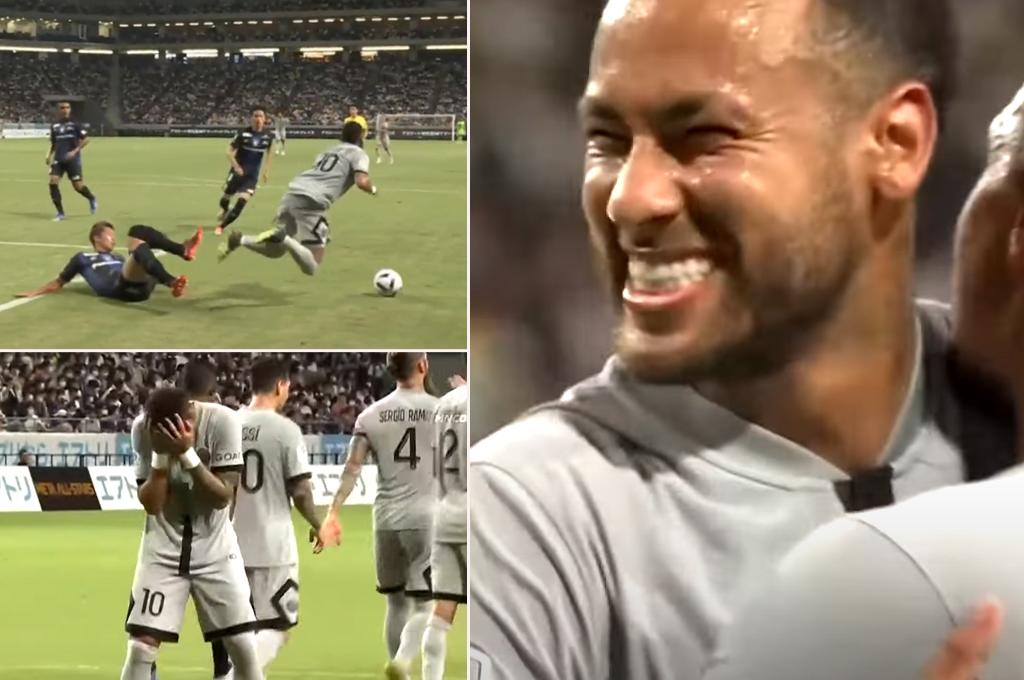 Neymar no perdona ni en amistosos: el ‘piscinazo’ que se mandó con el PSG y terminó anotando desde el punto penal