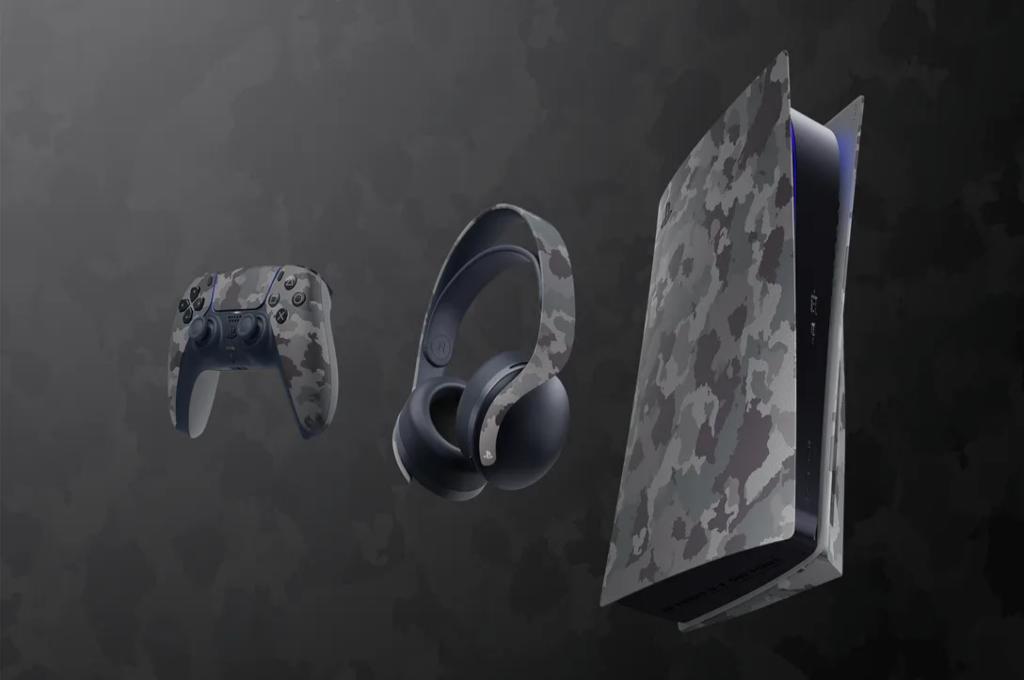 Sony presenta un nuevo color para los accesorios de la PlayStation 5: el camuflaje gris, disponible en octubre