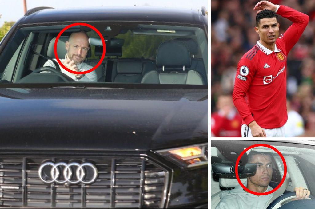 ¡Está furioso! Así fue captado Cristiano Ronaldo después de ser castigado: La decisión de Ten Hag para no verlo (FOTOS)