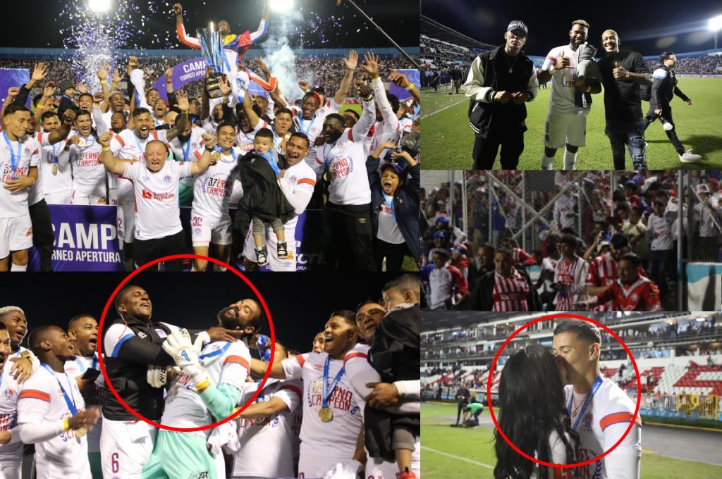 FOTOS: El que se robó el show en el festejo de Olimpia, el beso de Beckeles, legionarios presentes e invasión de cancha