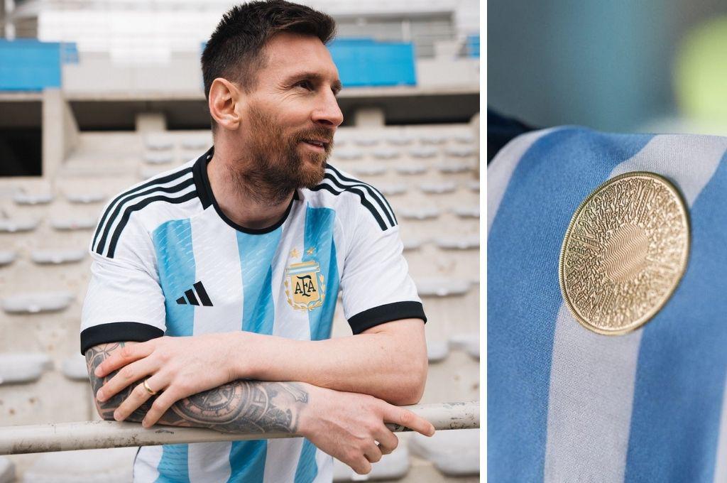 Así es la nueva camisa de Argentina para el Mundial de Qatar 2022: Símbolos patrios y el secreto para evitar el calor