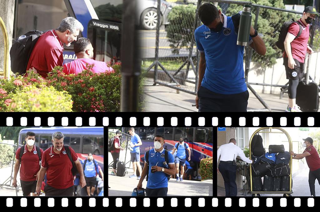 FOTOS: Tomando mate, rostros serios y con Diego sonriente; así llegó Motagua a San Pedro Sula para enfrentar a Real España
