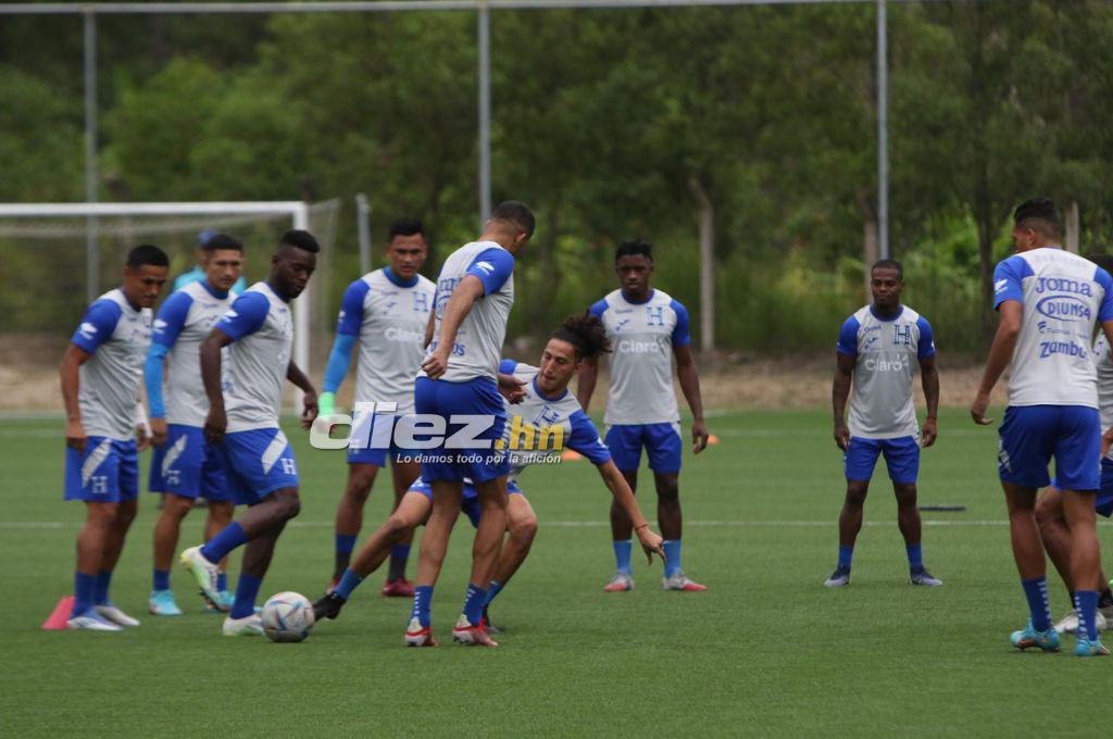 Quioto, con permiso especial, y el otro legionario que no se ha sumado; así fue el primer entrenamiento de Honduras de cara al duelo con Argentina