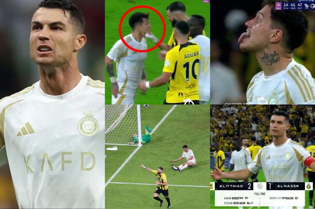 Cristiano Ronaldo recibe duro golpe de Benzema, la bronca de Karim con Otávio y lo que hizo CR7 para detenerlos
