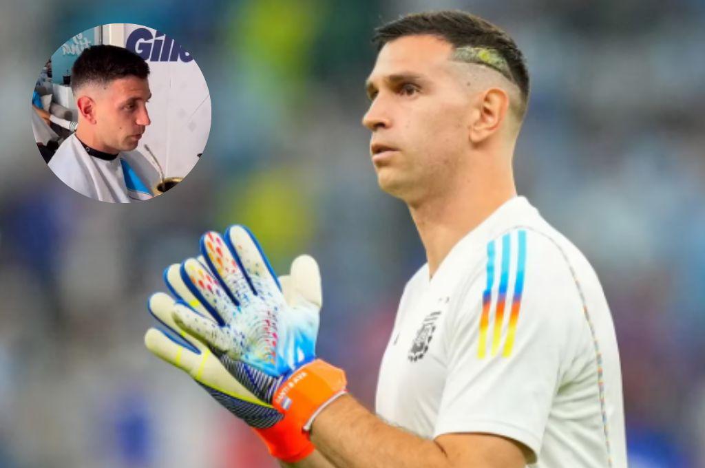 Dibu Martínez se cambió el look para el partido de la selección argentina y dejó sorprendidos a sus compañeros