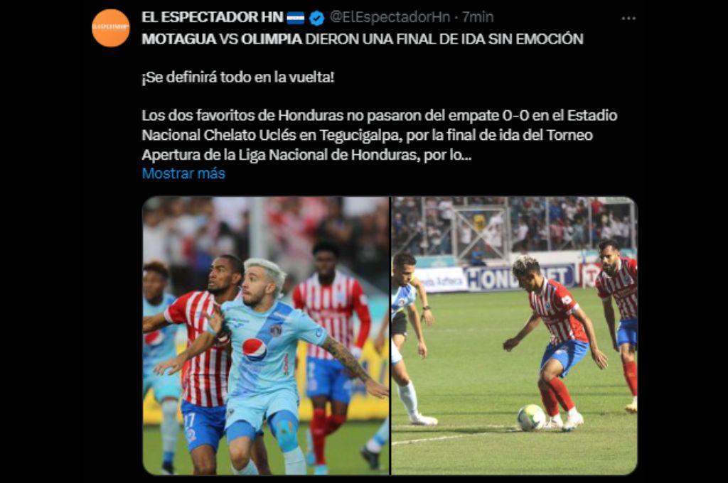 “Pudo terminar el invicto” “los azules fueron superiores”: así reaccionó la prensa tras el empate entre Motagua y Olimpia
