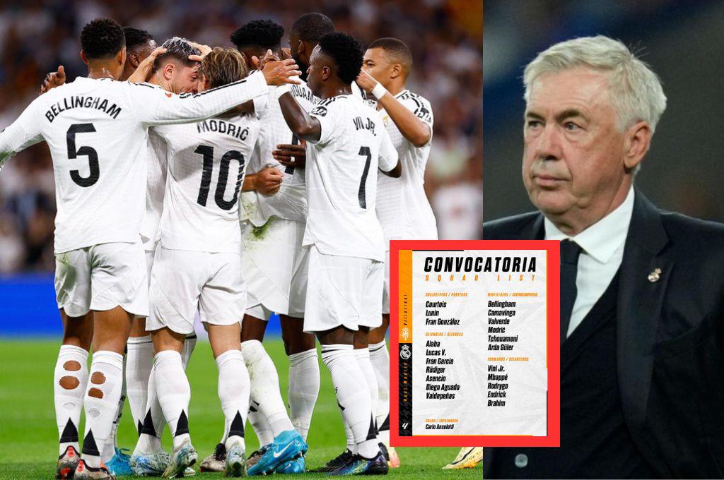 Con cinco bajas, Ancelotti hace nuevos llamados: los convocados del Real Madrid para enfrentar al Villarreal por LaLiga
