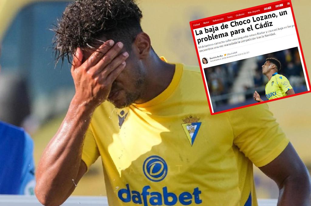 Choco Lozano trastoca los planes del Cádiz en el inicio de 2022: está lesionado y se perderá cuatro partidos claves
