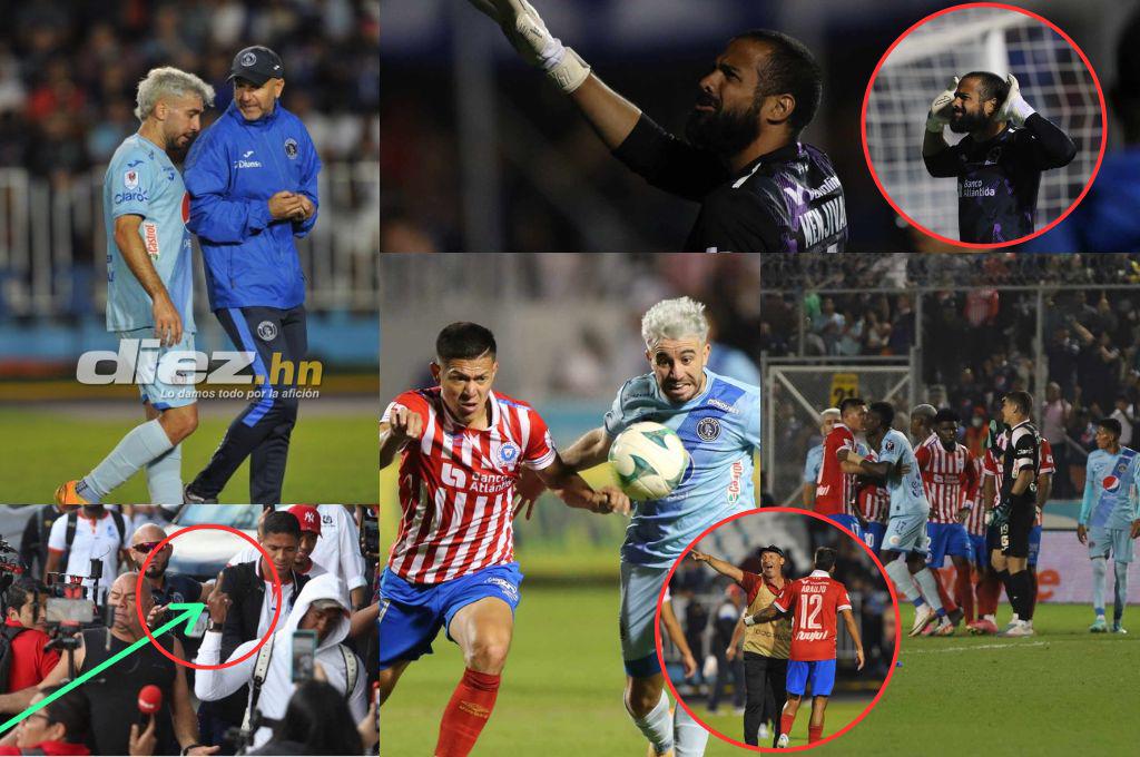 Los feos gestos de Menjívar y Beckeles a la afición de Motagua, el lamento de Auzmendi y el enojo de Troglio con el árbitro