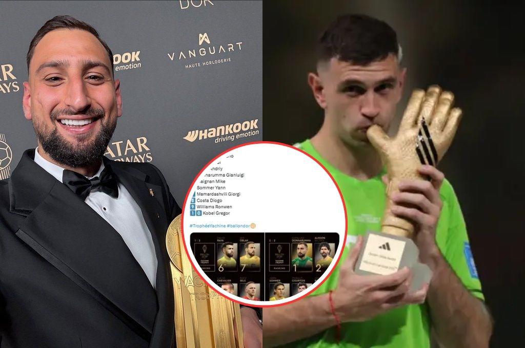 Balón de Oro 2025: El error que dio como ganador del Trofeo Lev Yashin a Dibu Martínez por encima de Donnarumma