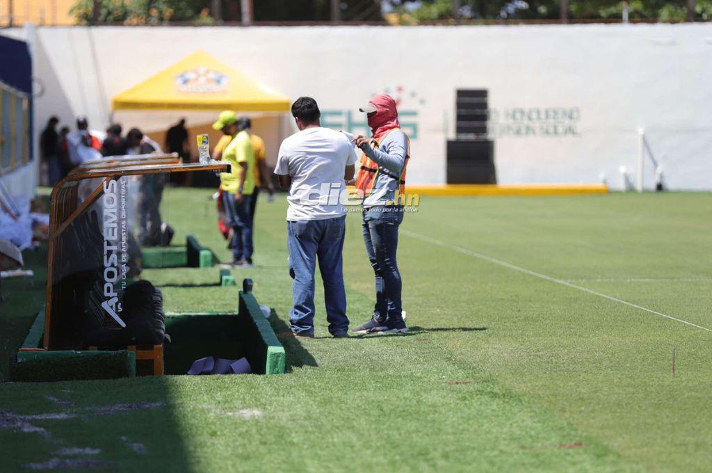 Así luce la nueva grama del estadio Morazán de San Pedro Sula para el Real España vs Olimpia