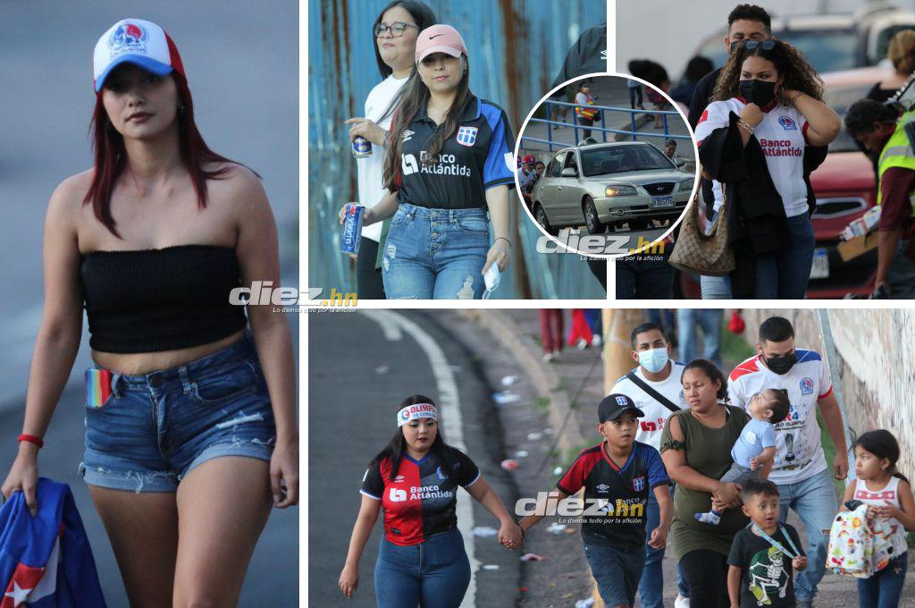 Mensaje a Municipal, el carro que se quedó botado y las chicas: ambientazo previo al partido de Olimpia por Liga Concacaf