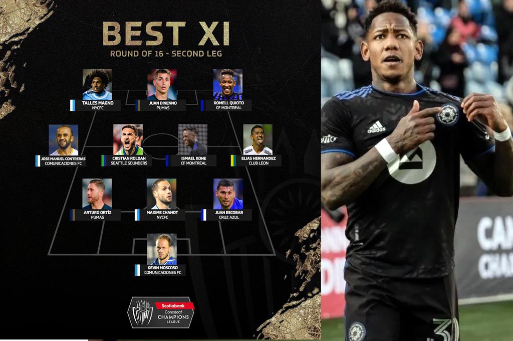 Romell Quioto, el único hondureño en el 11 ideal  de la vuelta de los octavos de la Liga de Campeones Concacaf