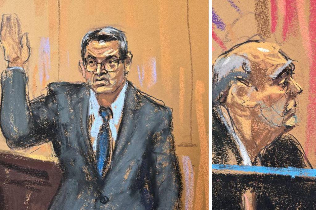 Las primeras imágenes de Juan Orlando Hernández, expresidente de Honduras, declarando en su juicio en Nueva York