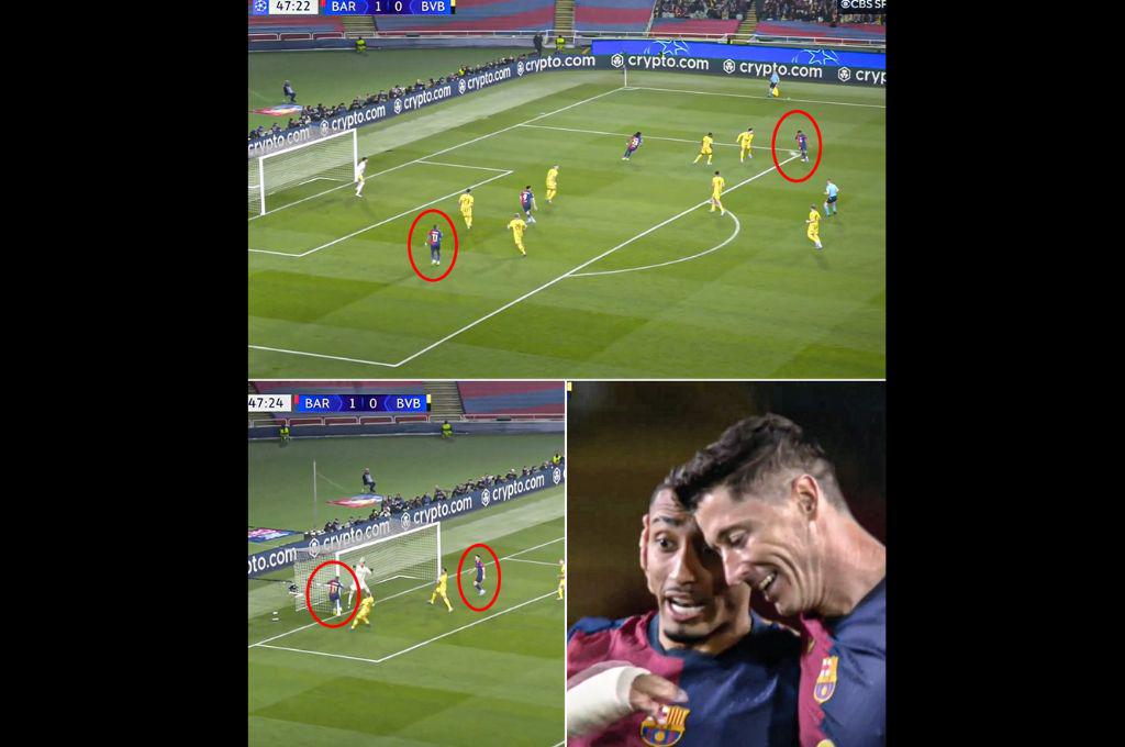 La imagen 'editada' del VAR en el gol de Raphinha y la burla de Yamal al Borussia; Dibu Martínez y su error ante PSG