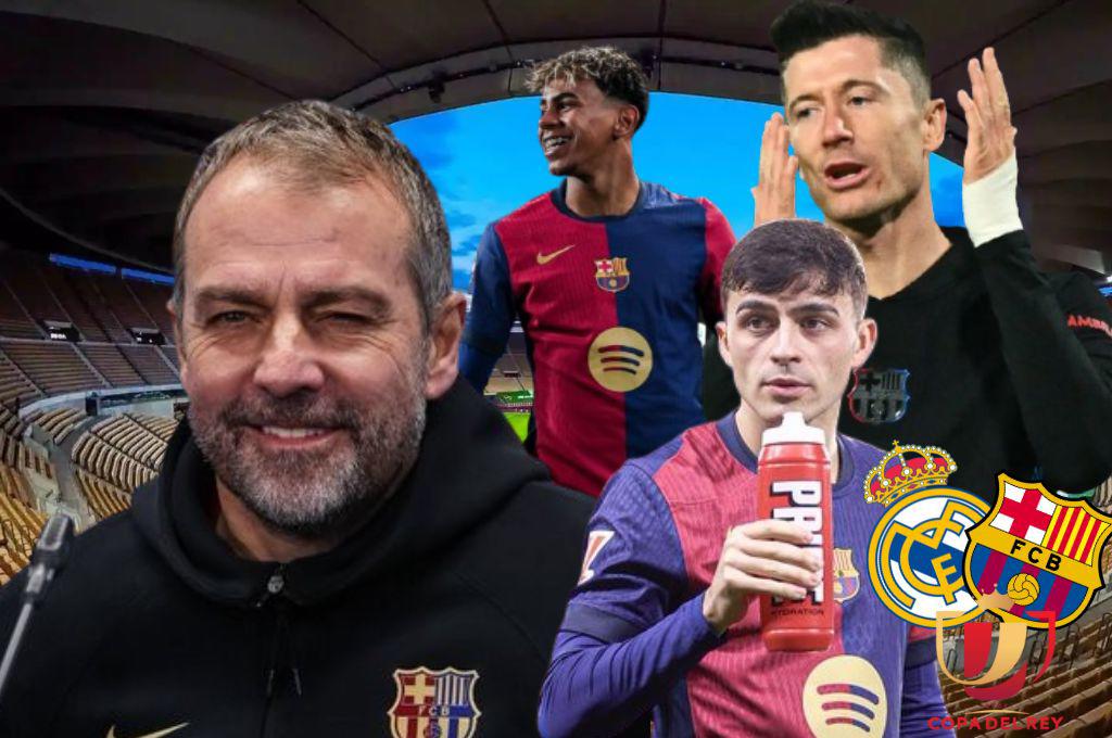 Alineación del Barcelona vs Real Madrid: Hansi Flick quiere masacrar a Ancelotti en la final de Copa del Rey
