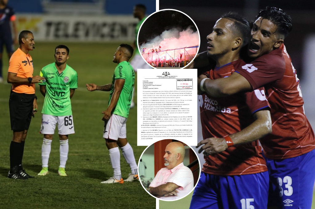 Jugadores de Marathón y Orinson Amaya son duramente castigados por la Comisión de Disciplina; Olimpia también recibe multa