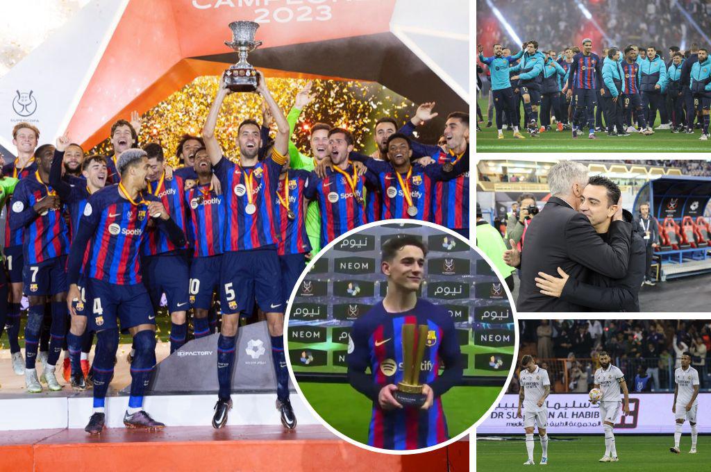 El pasillo a Real Madrid, Modric hundido y la bronca de Vinicius en la Supercopa de España que ganó el Barcelona