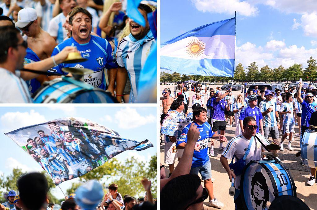Copa América: la fiesta de la afición de Argentina para el duelo con Ecuador y Antonela Rocuzzo se roba las miradas