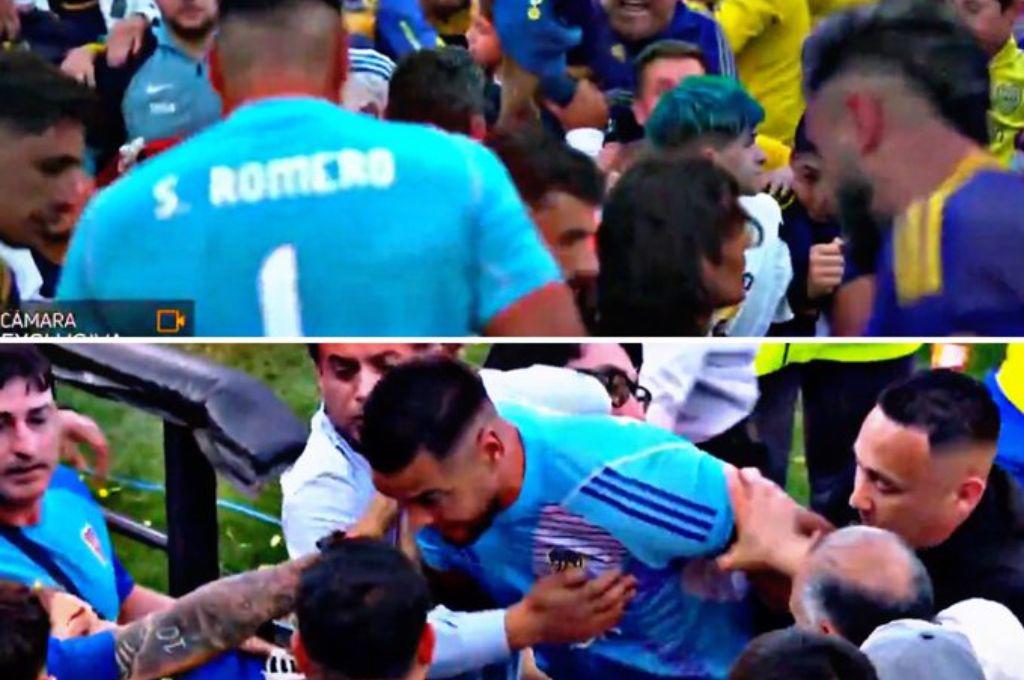 River Plate se burla de La Bombonera, ‘Chiquito’ Romero se encaró con hincha de la barra de Boca y la respuesta del portero