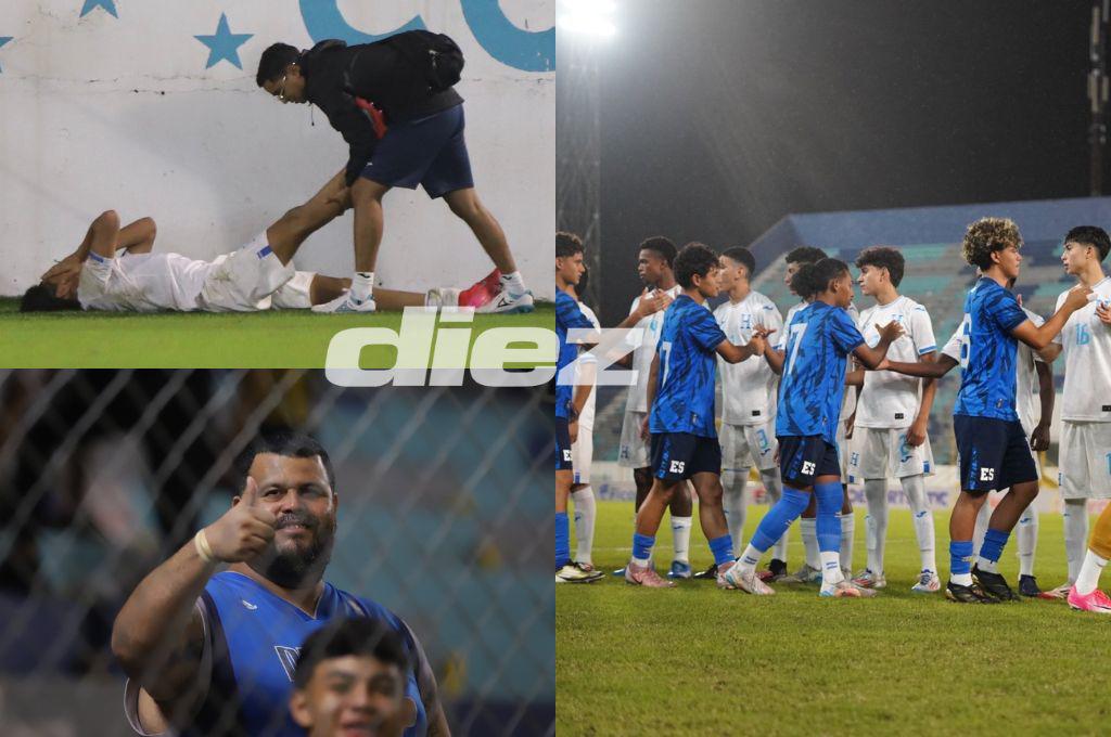 El hijo de David Suazo se lesionó, aficionados se quedaron hasta medianoche para ver a la sub-17 de Honduras; Rueda, presente
