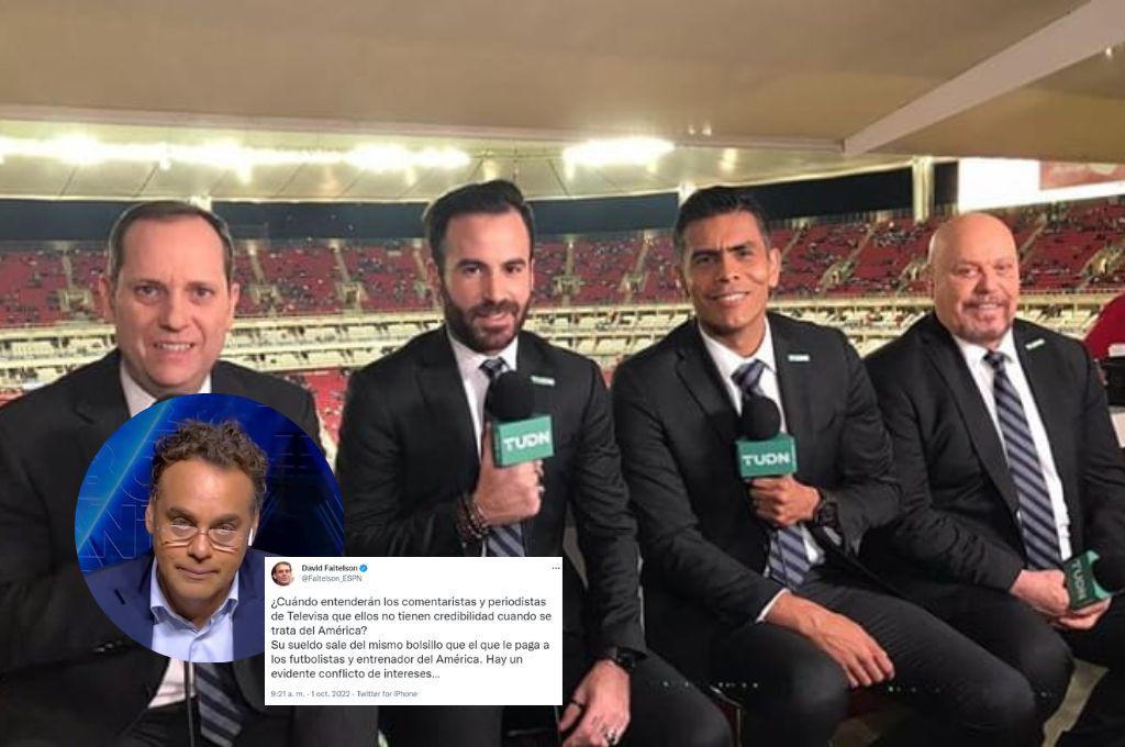 “No tienen credibilidad cuando se trata del América”: David Faitelson se va contra los comentaristas de TUDN