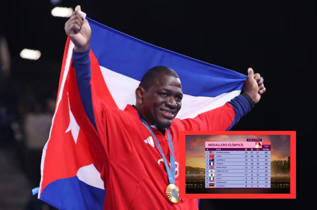 Estados Unidos remonta y Cuba hace historia: Así finalizó este martes 6 de agosto el medallero de los Paris 2024