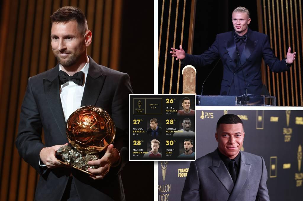Así quedó el TOP 30 del Balón de Oro 2023: el jugador que quedó detrás de Messi y, ¿hay sorpresas?