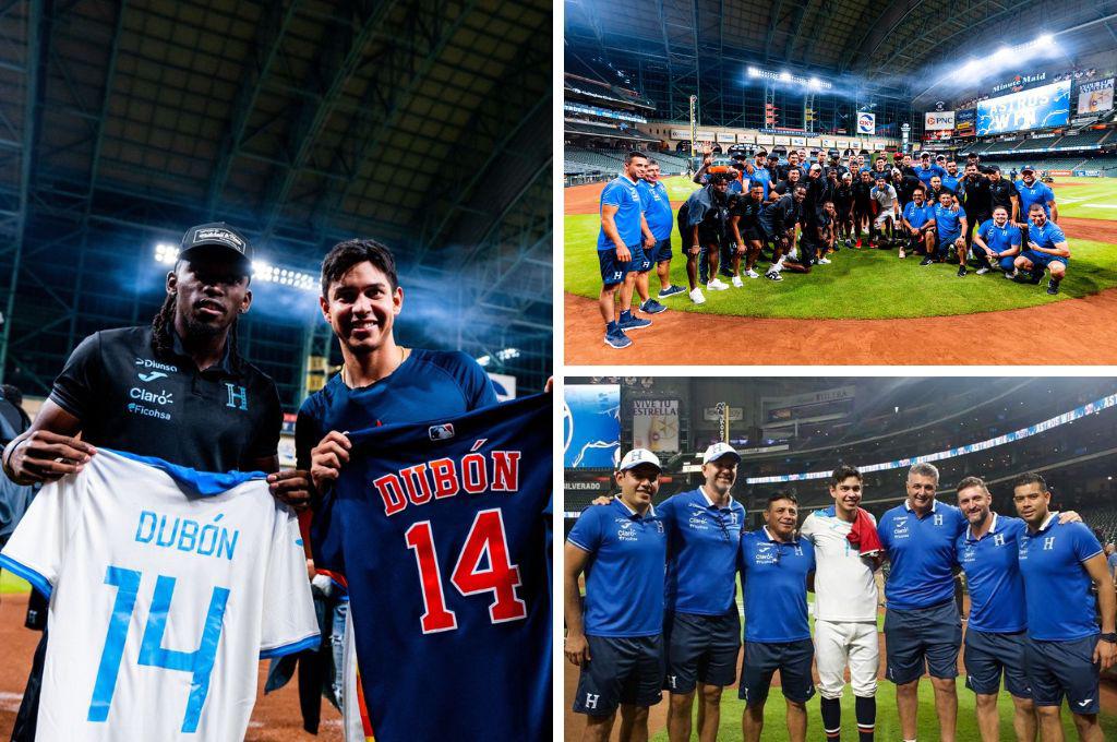 Así disfrutaron los jugadores de la Selección de Honduras junto a Mauricio Dubón en el Minute Maid Park; hubo regalo especial