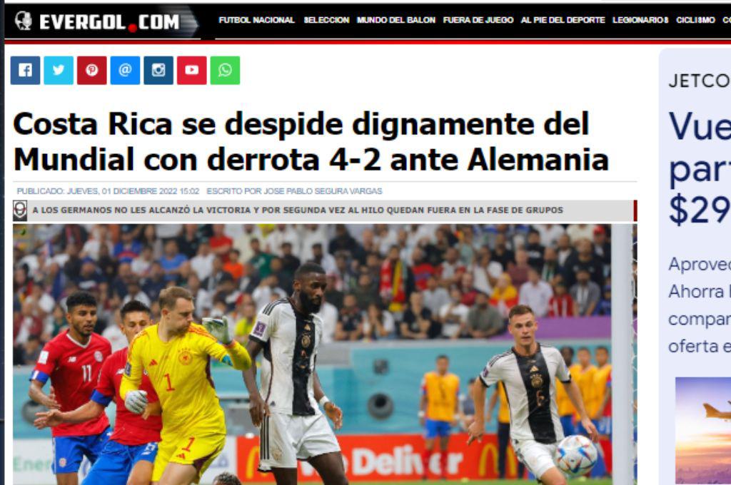 “Con las botas puestas” prensa de Costa Rica destaca presentación de su selección en el Mundial de Qatar