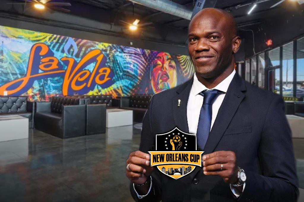David Suazo, invitado de lujo de la New Orleans Cup y así comparte con los hondureños previo al sorteo del evento