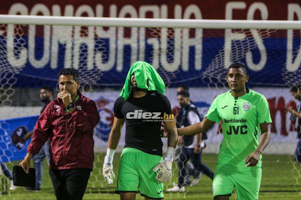 No se vio en TV: Las desgarradoras imágenes del portero panameño de Marathón y el festejo de Troglio con Rafa Villeda